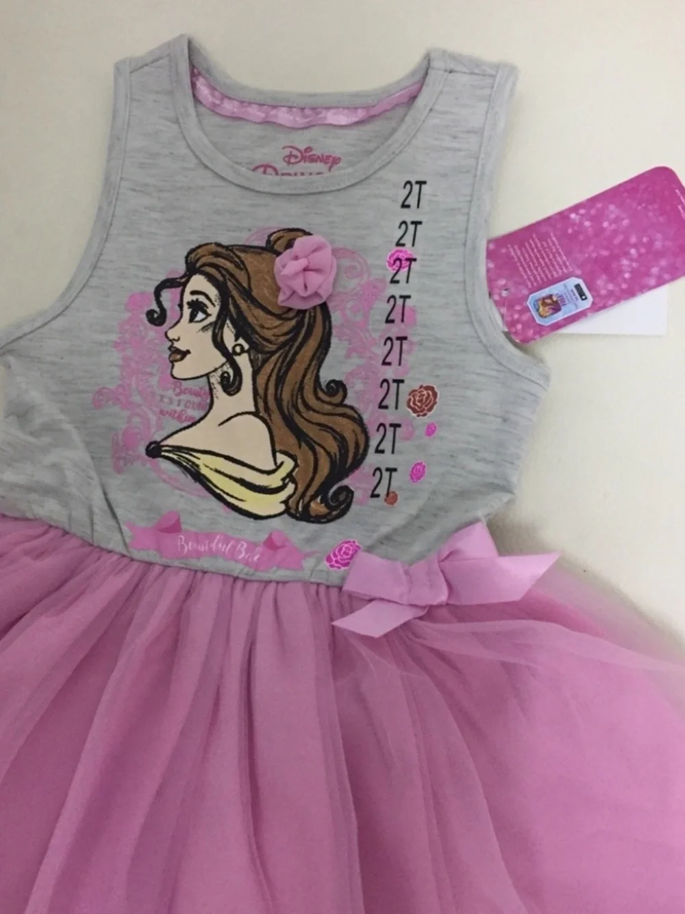 Disney Princess Belle Cute Pink tutu dress